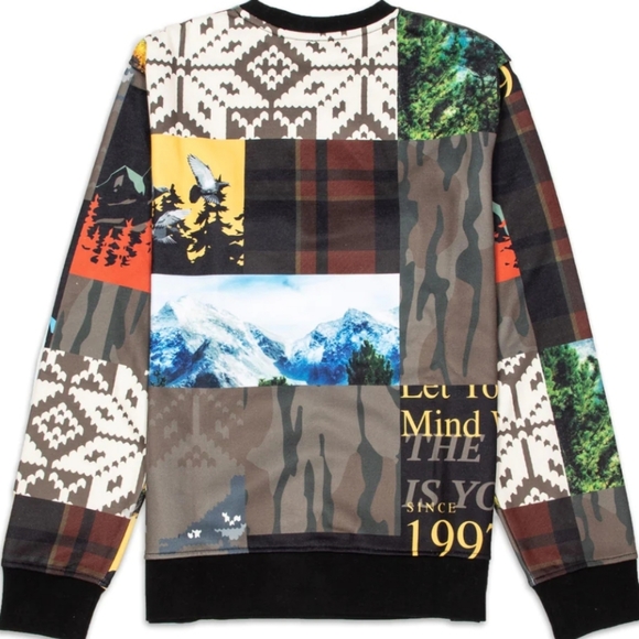 Staple Classon Printed Crewneck Sweatshirt Men's Size 2XL - Picture 9 of 9